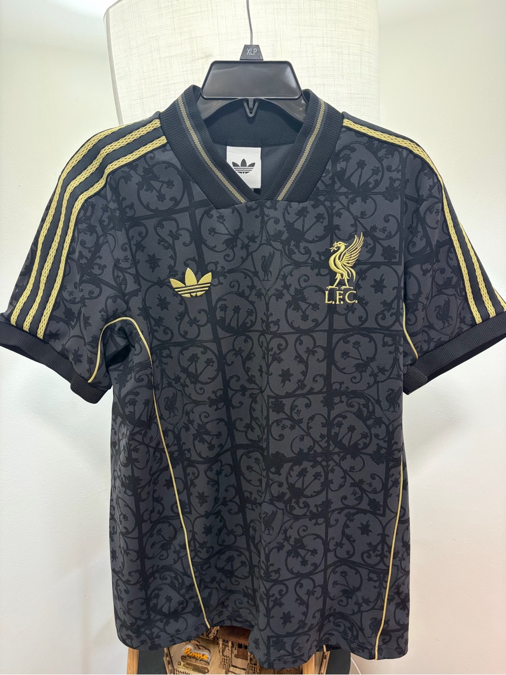 adidas Originals Black & Gold Liverpool FC Short-Sleeve Jersey
